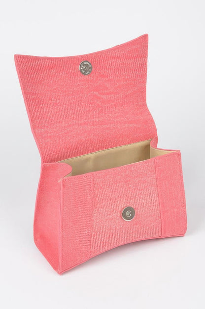 Denim Top Handle Crossbody Bag